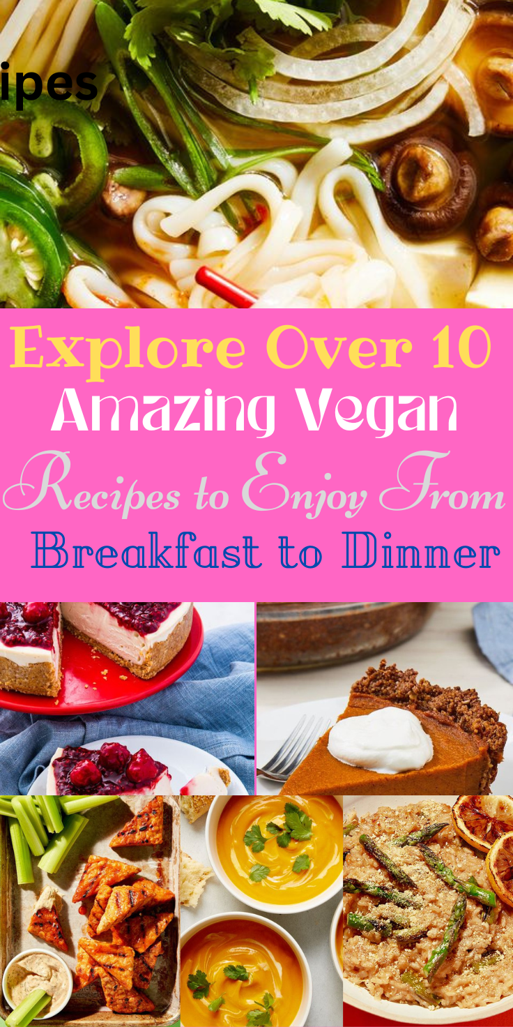 Explore Over 10 Amazing Vegan Recipes to Enjoy From Breakfast to Dinner ...